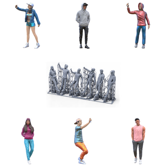 Product photo diorama and model building miniature figure: Sprayer Gang Set, 6 figures