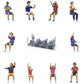 Product photo diorama and model building miniature figure: Audience Set 4, 10 figures