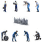 Product photo diorama and model building miniature figure: Mechanic Set 2, 8 figures