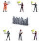 Product photo diorama and model building miniature figure: Track Marshal Set 2, 6 figures