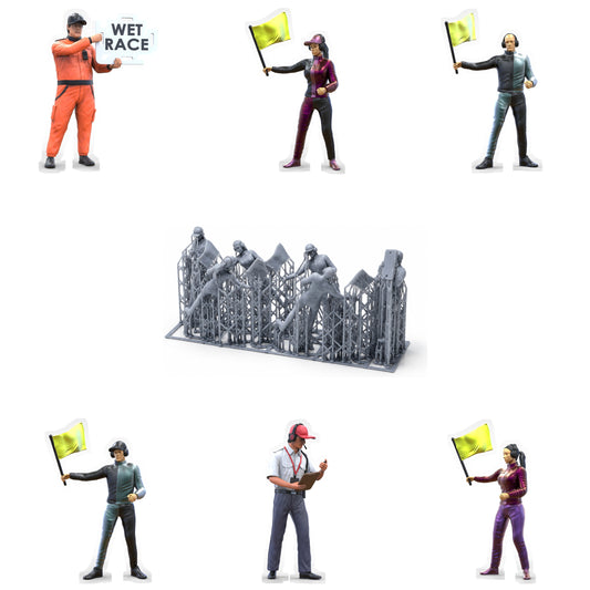 Product photo diorama and model building miniature figure: Track Marshal Set 2, 6 figures