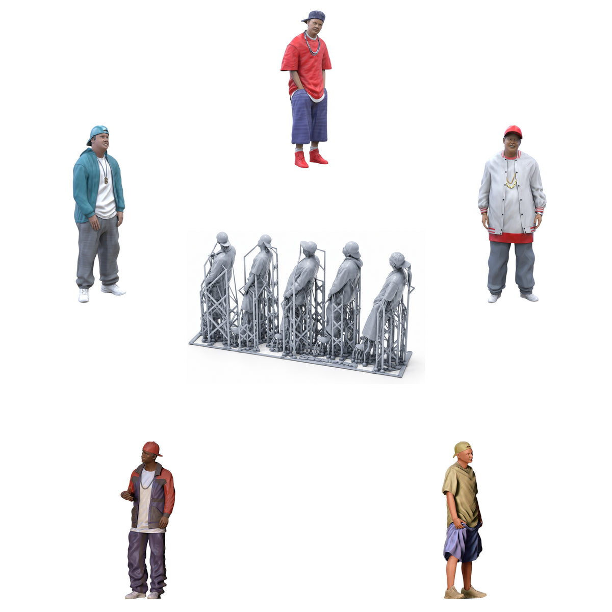 Product photo 0: Gangster Rapper: HipHop Homies Set