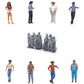 Product image 1 of 9: Miniature Figure: Cowboys and Farmer Set (No. s25)