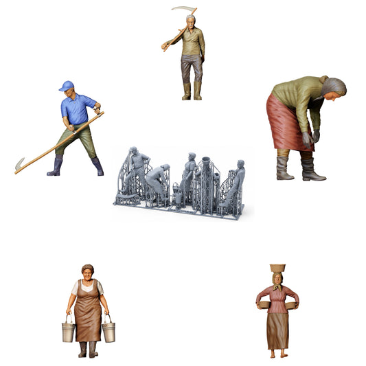 Diorama Model Building Product Photo 0: Farmers and Agricultural Workers - Agriculture Set