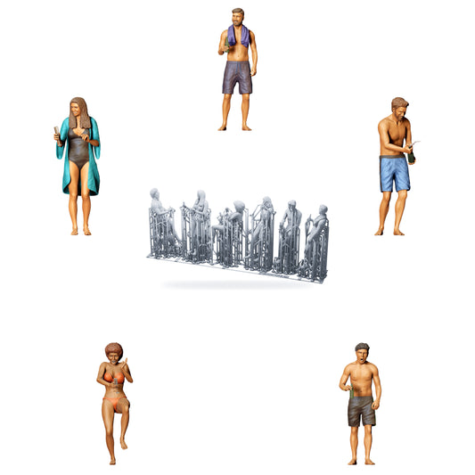 Diorama Model Building Product Photo 0: Garden and Pool Party Guests - Celebrating People Set