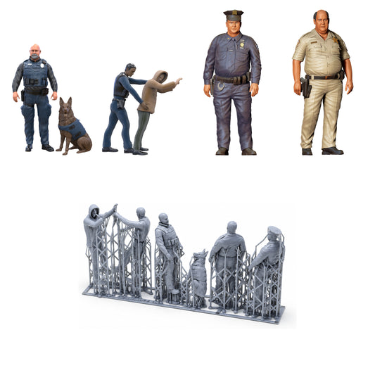 Diorama Model Building Product Photo 0: American Cops and Police Set