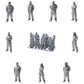 Hip-hop, urban and streetwear - 9 unpainted resin figures in an open overview