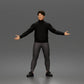 Diorama model-making product photo 0: Standing figure: presenting man with turtleneck sweater and open arms (a190)