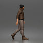 Diorama model-making product photo 1: Walking figure: Bearded man with cap, jacket & boots (a188)