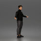 Diorama model-making product photo 1: Standing figure: presenting man with turtleneck sweater and open arms (a190)