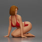 Diorama model-making product photo 1: Kneeling figure: beach woman in a tied bikini (a182)