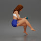 Diorama model-making product photo 1: Kneeling figure: woman with strapless top & shorts (a186)