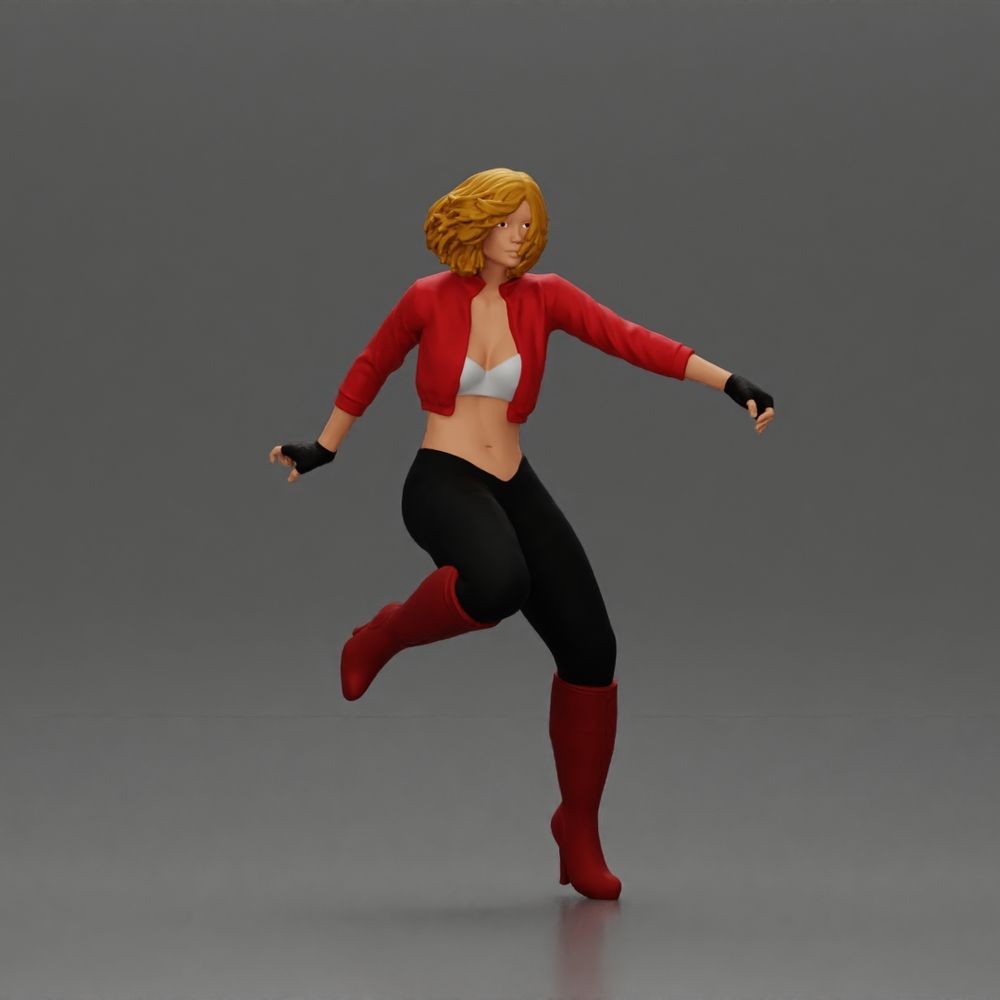 Diorama model-making product photo 1: Diorama figure: Walking person with short jacket & tall boots (a159)