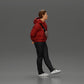 Diorama model-making product photo 3: Walking figure: man in casual clothing with hands behind his back (a158)