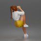 Diorama model-making product photo 2: Seated figure: man with cup, casual clothing & sneakers (a211)