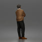 Diorama model making product photo 2: Standing figure: bearded man with folded arms & cardigan (a208)