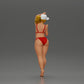 Diorama model-making product photo 3: Standing figure: woman in a bikini with cap and raised arm (a160)