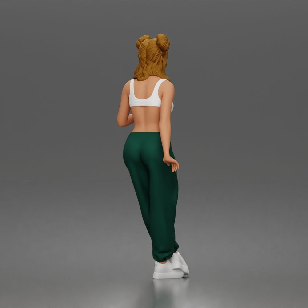Diorama model-making product photo 2: Standing figure: woman in a strapless swimsuit (a198)