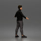 Diorama model-making product photo 2: Standing figure: presenting man with turtleneck sweater and open arms (a190)