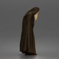 Diorama model building product photo 2: Standing figure: bearded wanderer with hooded cloak, robe & staff (a189)