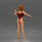 Diorama model making product photo 2: Standing female figure in a one-piece bodysuit with outstretched arms (a206)