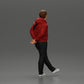 Diorama model-making product photo 4: Walking figure: man in casual clothing with hands behind his back (a158)