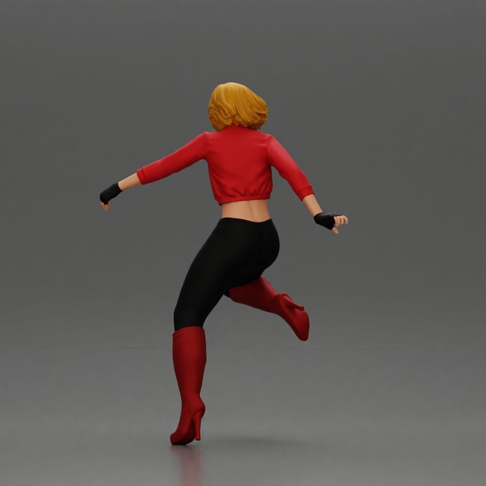 Diorama model-making product photo 3: Diorama figure: Walking person with short jacket & tall boots (a159)