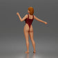 Diorama model-making product photo 3: Standing female figure in a one-piece bodysuit with outstretched arms (a206)