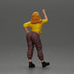 Diorama model-making product photo 4: Standing figure: woman with raised arm and hand on hip (a157)