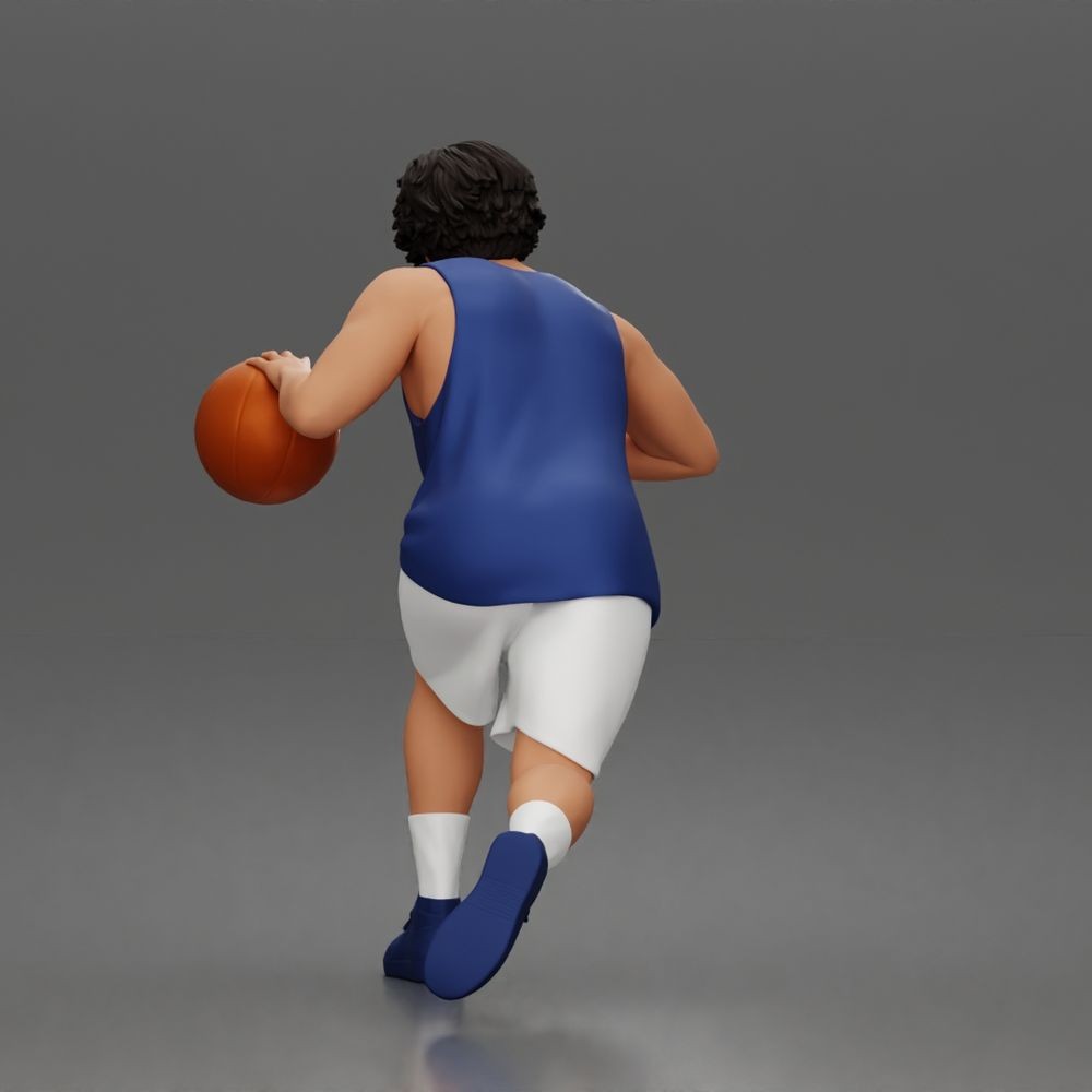 Diorama model-making product photo 5: Diorama figure: basketball player running forward with ball & sportswear (a166)