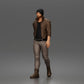Diorama model-making product photo 4: Walking figure: bearded man with cap, jacket & boots (a188)