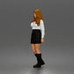 Diorama model-making product photo 4: Standing female figure with blouse, miniskirt & knee-high boots (a197)