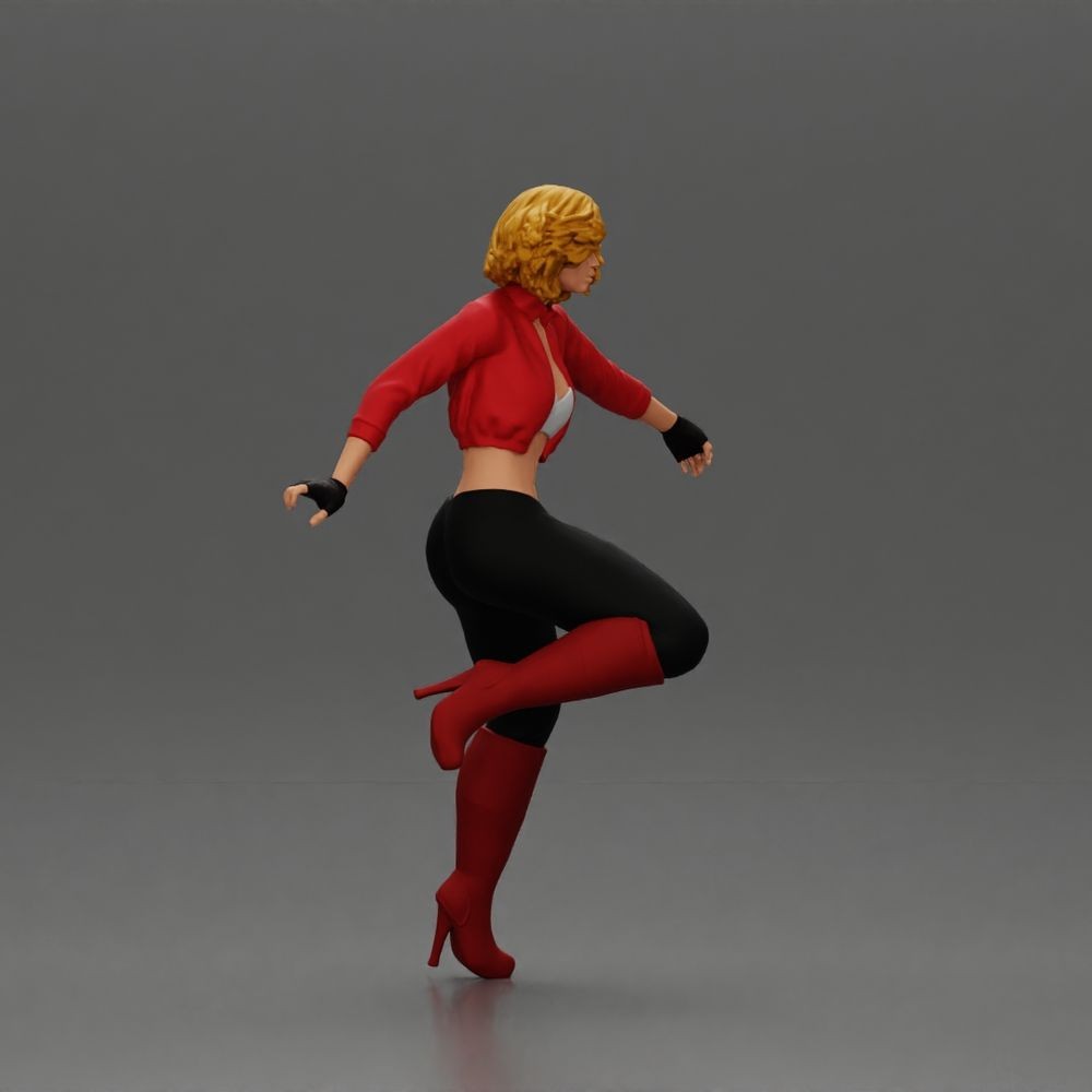 Diorama model-making product photo 4: Diorama figure: Walking person with short jacket & tall boots (a159)