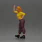 Diorama model-making product photo 5: Standing female figure with raised arm and hand on hip (a157)
