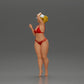 Diorama model-making product photo 5: Standing figure: woman in a bikini with cap and raised arm (a160)