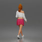 Diorama model-making product photo 5: Walking figure: female athlete/young woman in casual clothing with a drink cup (a213)