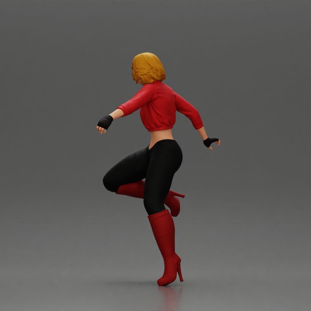 Diorama model-making product photo 5: Diorama figure: Walking person with short jacket & tall boots (a159)