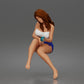 Diorama model-making product photo 5: Kneeling figure: woman with strapless top & shorts (a186)