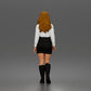 Diorama model making product photo 5: Standing figure: woman with blouse, miniskirt & knee-high boots (a197)
