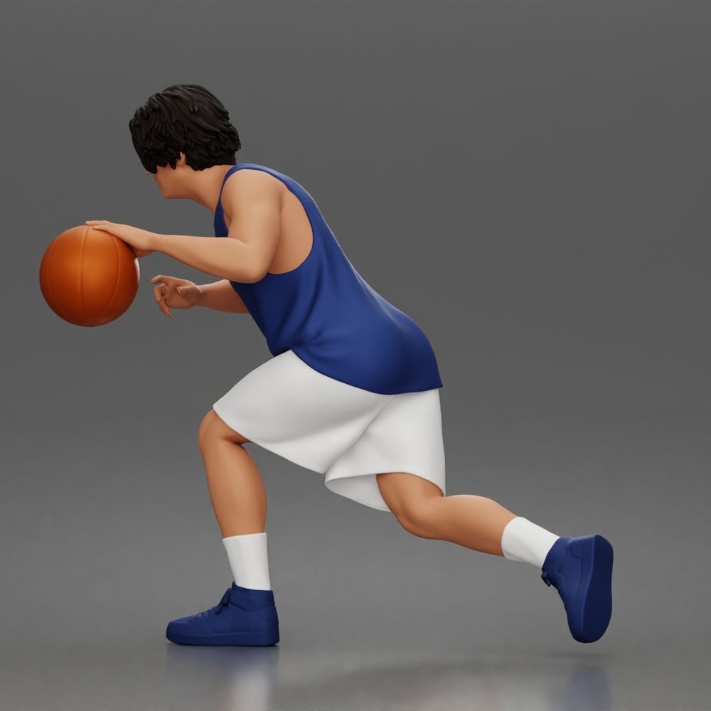 Diorama model-making product photo 6: diorama figure: basketball player running forward with ball & sportswear (a166)