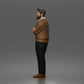 Diorama model-making product photo 5: Standing figure: Bearded man with folded arms & cardigan (a208)