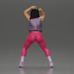 Diorama model making product photo 6: Standing figure: woman in a jumpsuit with raised arms (a155)
