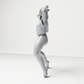 Diorama model-making product photo 7: Standing figure: woman in a jumpsuit with raised arms (a155)