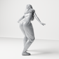 Diorama model-making product photo 3: Standing figure: Skater girl in a balancing pose with crop top, sweatpants & sneakers (a171)