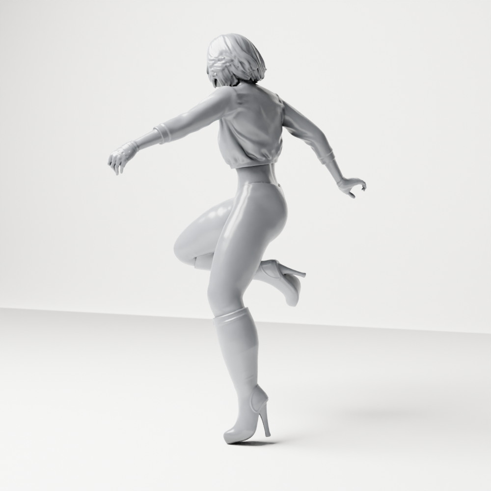Diorama model-making product photo 7: Diorama figure: Walking person with short jacket & tall boots (a159)