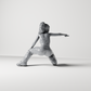 Diorama model making product photo 7: Diorama figure: Crouching masked woman with pistol, crop top & baggy trousers (a169)