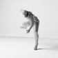 Diorama model-making product photo 7: Diorama figure: Crouching man in a hoodie (a201)