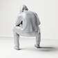 Diorama model making product photo 8: Kneeling figure: crouching man in a hooded jacket with hand on face (a163)