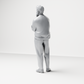 Diorama model making product photo 7: Standing figure: bearded man with folded arms & cardigan (a208)