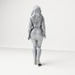 Diorama model-making product photo 7: Standing female figure with blouse, miniskirt & knee-high boots (a197)